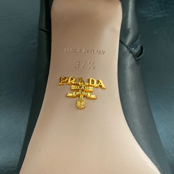 Prada Calzature Donna Bootie - Excellent Condition - Black Size 37.5 - Picture 7 of 15